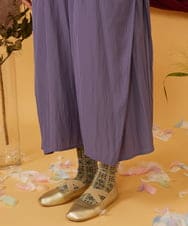 GJLJD33180 Jocomomola(ホコモモラ) Sacudida サテンワイドパンツ パープル