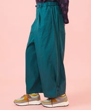 GJLJE38200 Jocomomola(ホコモモラ) ツイルワイドパンツ グリーンブルー