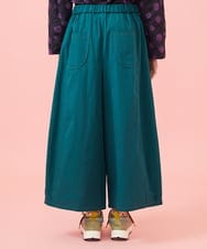 GJLJE38200 Jocomomola(ホコモモラ) ツイルワイドパンツ グリーンブルー