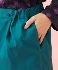 GJLJE38200 Jocomomola(ホコモモラ) ツイルワイドパンツ グリーンブルー