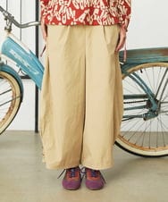 GJLJE38200 Jocomomola(ホコモモラ) ツイルワイドパンツ ベージュ