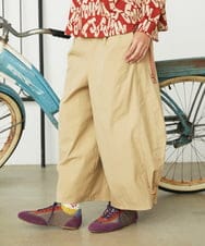 GJLJE38200 Jocomomola(ホコモモラ) ツイルワイドパンツ ベージュ