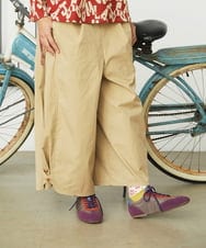 GJLJE38200 Jocomomola(ホコモモラ) ツイルワイドパンツ ベージュ