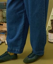 GJLJE41180 Jocomomola(ホコモモラ) Reflejo 配色デニムパンツ グリーン
