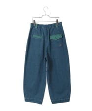 GJLJE41180 Jocomomola(ホコモモラ) Reflejo 配色デニムパンツ グリーン