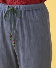 GJLJQ42160 Jocomomola(ホコモモラ) シアークレープ フレアレッグパンツ ライトブルー