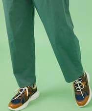 GJLJT37160 Jocomomola(ホコモモラ) タイプライター テーパードパンツ グリーン