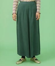 GJLJT39190 Jocomomola(ホコモモラ) テンセルピーチ ワイドパンツ グリーン