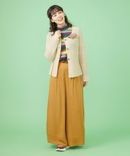 GJLJT39190 Jocomomola(ホコモモラ) テンセルピーチ ワイドパンツ グリーン