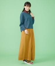 GJLJT39190 Jocomomola(ホコモモラ) テンセルピーチ ワイドパンツ グリーン