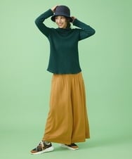 GJLJT39190 Jocomomola(ホコモモラ) テンセルピーチ ワイドパンツ グリーン