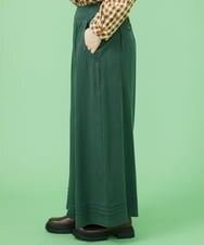 GJLJT39190 Jocomomola(ホコモモラ) テンセルピーチ ワイドパンツ グリーン