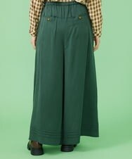 GJLJT39190 Jocomomola(ホコモモラ) テンセルピーチ ワイドパンツ グリーン
