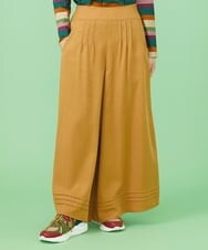 GJLJT39190 Jocomomola(ホコモモラ) テンセルピーチ ワイドパンツ ベージュ