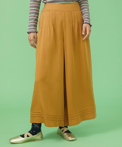 GJLJT39190  テンセルピーチ ワイドパンツ