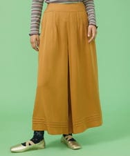 GJLJT39190 Jocomomola(ホコモモラ) テンセルピーチ ワイドパンツ ベージュ