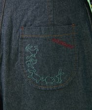 GJLJT40190 Jocomomola(ホコモモラ) カラーデニムワイドパンツ ベージュ