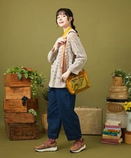 GJLLA40180 Jocomomola(ホコモモラ) Reflejo 配色デニムパンツ レッド