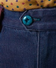 GJLLA40180 Jocomomola(ホコモモラ) Reflejo 配色デニムパンツ レッド