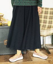 GJLLA51260 Jocomomola(ホコモモラ) 圧縮W天竺ワイドパンツ ブラック