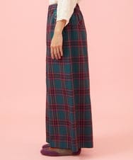 GJLLD32200 Jocomomola(ホコモモラ) Repetir チェック柄ワイドパンツ ブルー