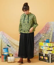 GJLLD35220 Jocomomola(ホコモモラ) Recortar formas 起毛総レースワイドパンツ ブラック