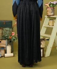 GJLLD35220 Jocomomola(ホコモモラ) Recortar formas 起毛総レースワイドパンツ ブラック