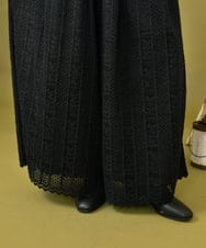 GJLLD35220 Jocomomola(ホコモモラ) Recortar formas 起毛総レースワイドパンツ ブラック