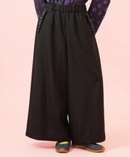 GJLLD38200 Jocomomola(ホコモモラ) Repetir フラワー刺繍ワイドパンツ ブラック
