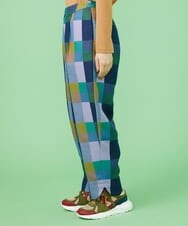 GJLLS03220 Jocomomola(ホコモモラ) Escaleras チェックパンツ ブルー