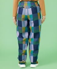 GJLLS03220 Jocomomola(ホコモモラ) Escaleras チェックパンツ ブルー