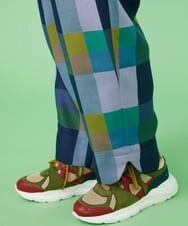 GJLLS03220 Jocomomola(ホコモモラ) Escaleras チェックパンツ ブルー