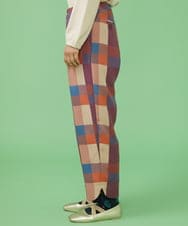 GJLLS03220 Jocomomola(ホコモモラ) Escaleras チェックパンツ ラベンダー