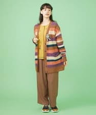 GJLLS30190 Jocomomola(ホコモモラ) T/Rドビー ワイドパンツ ブラック
