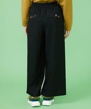 GJLLS30190 Jocomomola(ホコモモラ) T/Rドビー ワイドパンツ ブラック