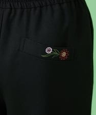 GJLLS30190 Jocomomola(ホコモモラ) T/Rドビー ワイドパンツ ブラック