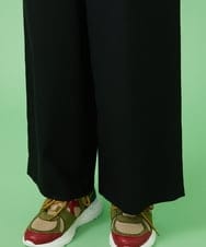 GJLLS30190 Jocomomola(ホコモモラ) T/Rドビー ワイドパンツ ブラック