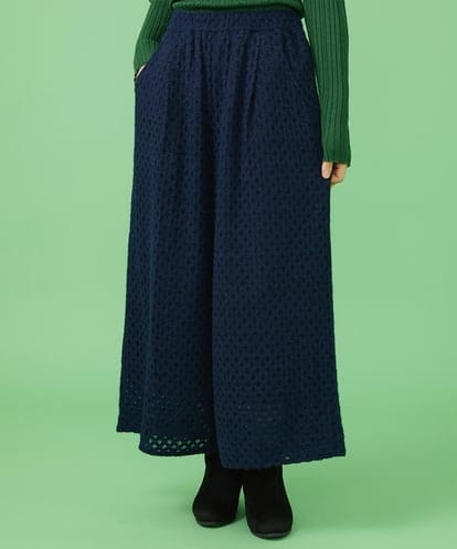 GJLLS37180 Jocomomola 起毛レースワイドパンツ