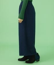 GJLLS37180 Jocomomola(ホコモモラ) 起毛レースワイドパンツ ネイビー