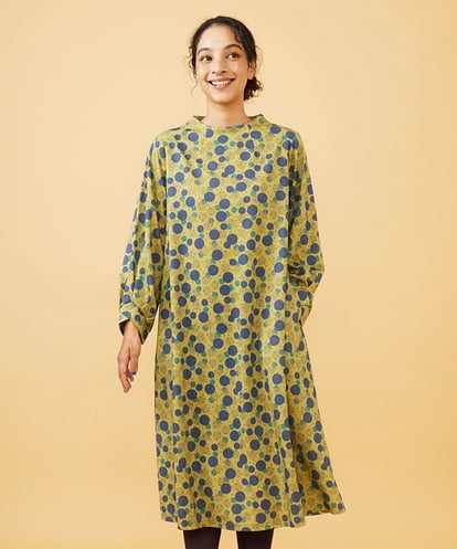 GJPAE36270 Jocomomola Calle de la Bola ドットプリントワンピース