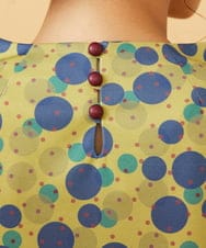 GJPAE36270 Jocomomola(ホコモモラ) Calle de la Bola ドットプリントワンピース ブラウン