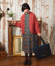 GJPAE36270 Jocomomola(ホコモモラ) Calle de la Bola ドットプリントワンピース ブラウン