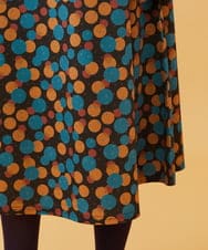 GJPAE36270 Jocomomola(ホコモモラ) Calle de la Bola ドットプリントワンピース ブラウン