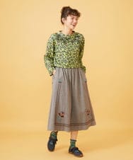 GJPAG30320 Jocomomola(ホコモモラ) Pintras フラワープリントセパレートワンピース ライトイエロー