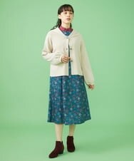 GJPAV33230 Jocomomola(ホコモモラ) Napo フラワープリントワンピース グリーン