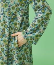 GJPAV33230 Jocomomola(ホコモモラ) Napo フラワープリントワンピース グリーン
