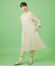 GJPCA50280 Jocomomola(ホコモモラ) カットソーツイード ワンピース アイボリー