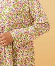 GJPCD30280 Jocomomola(ホコモモラ) 【早割10％OFF】フラワープリント裏毛ワンピース アイボリー