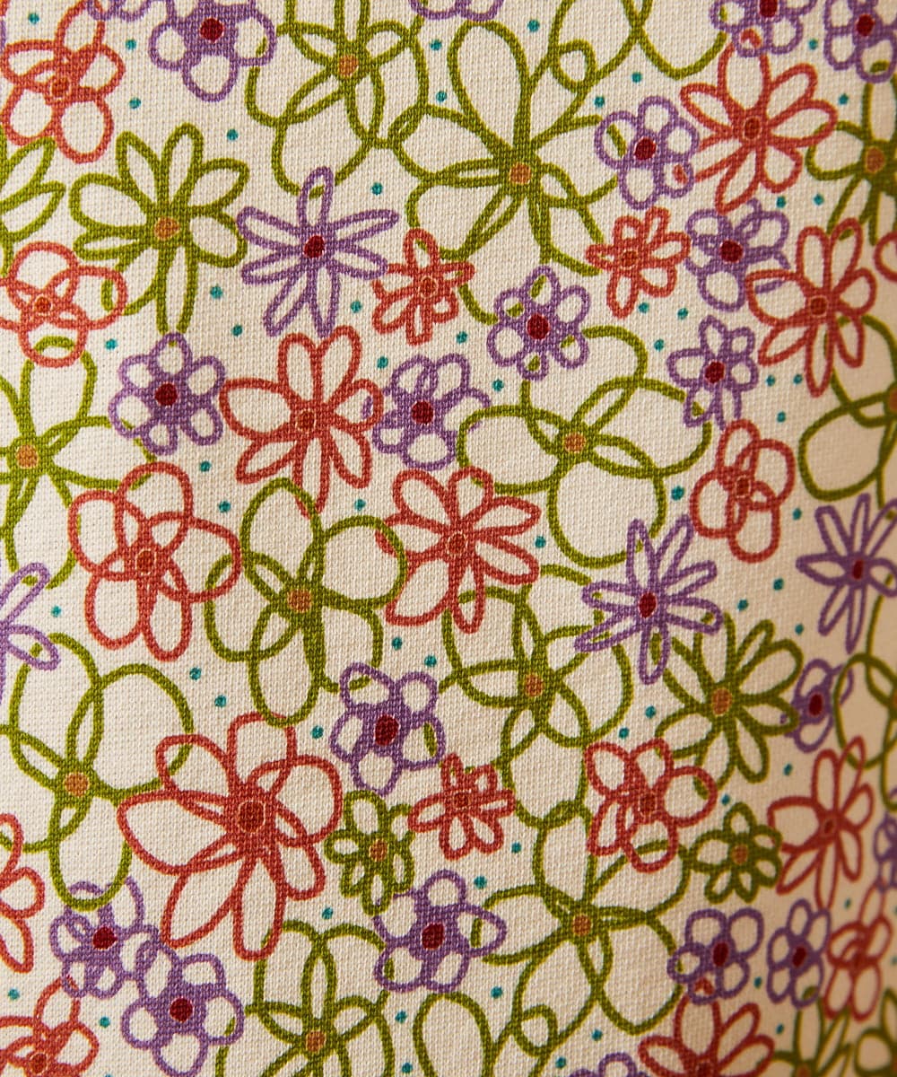 GJPCD30280 Jocomomola(ホコモモラ) Rocinante フラワープリント裏毛ワンピース アイボリー