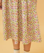 GJPCD30280 Jocomomola(ホコモモラ) 【早割10％OFF】フラワープリント裏毛ワンピース アイボリー